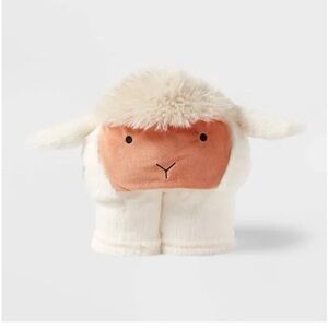 Brand new nwt target pillowfort Plush Sheep hooded blanket 40x 50 inches